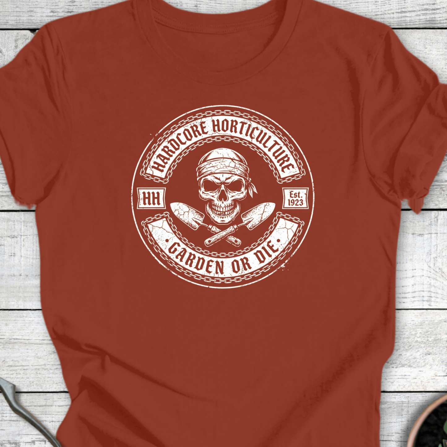 Printify T-Shirt Rust / S Hardcore Garden T-Shirt