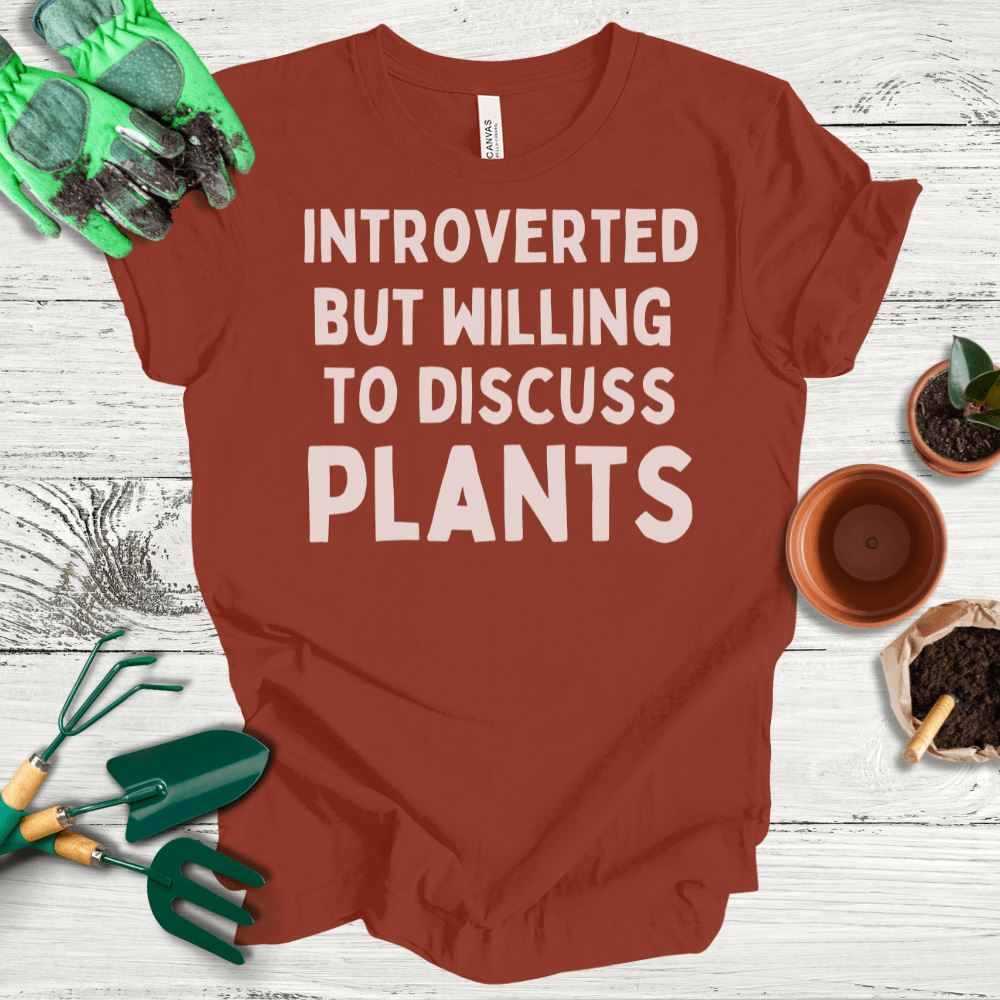 Printify T-Shirt Rust / S Introverted But...