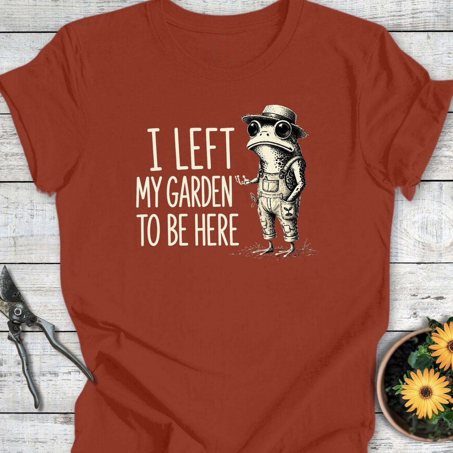 Printify T-Shirt Rust / S Left My Garden II T-Shirt