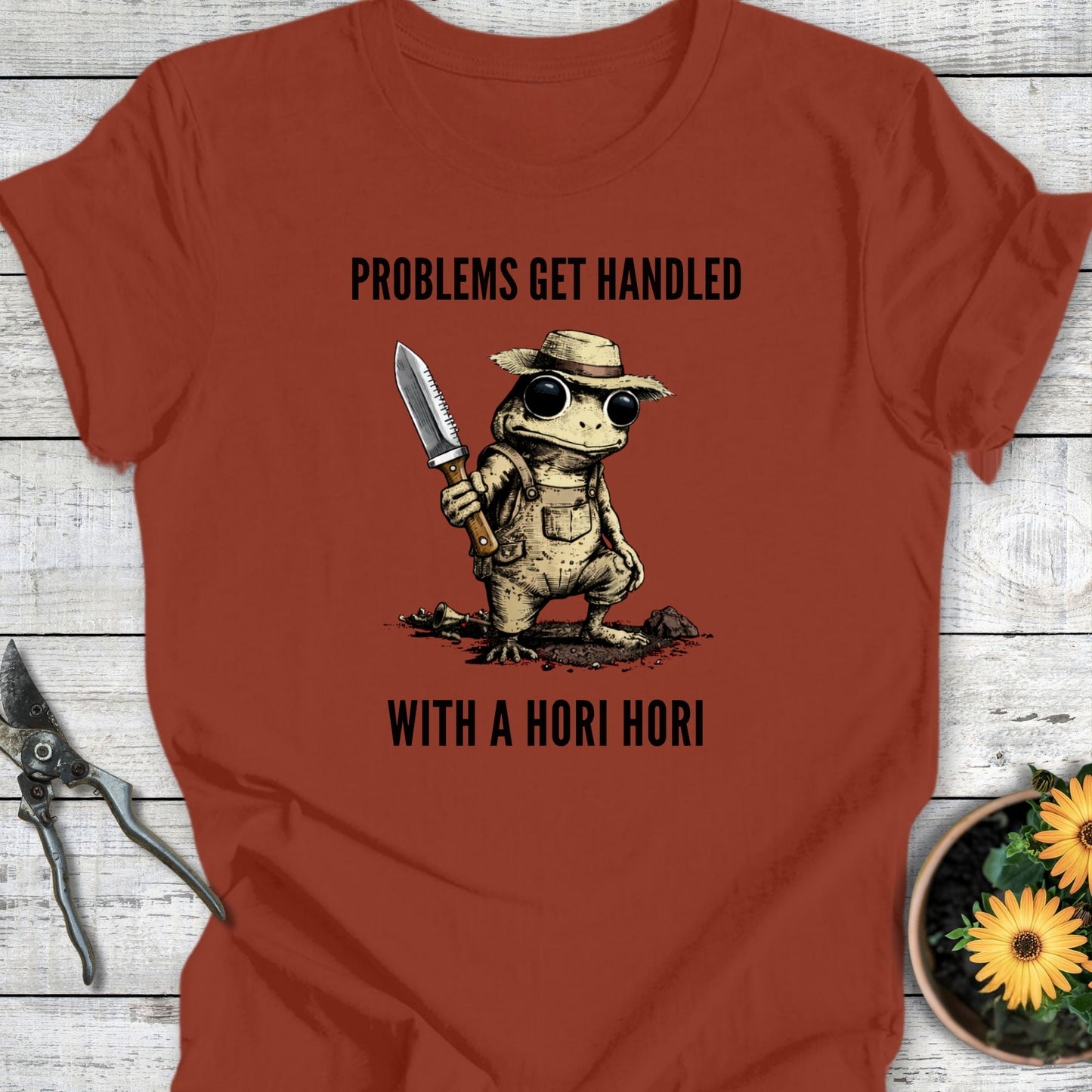 Printify T-Shirt Rust / S Problems Get Handled T-Shirt