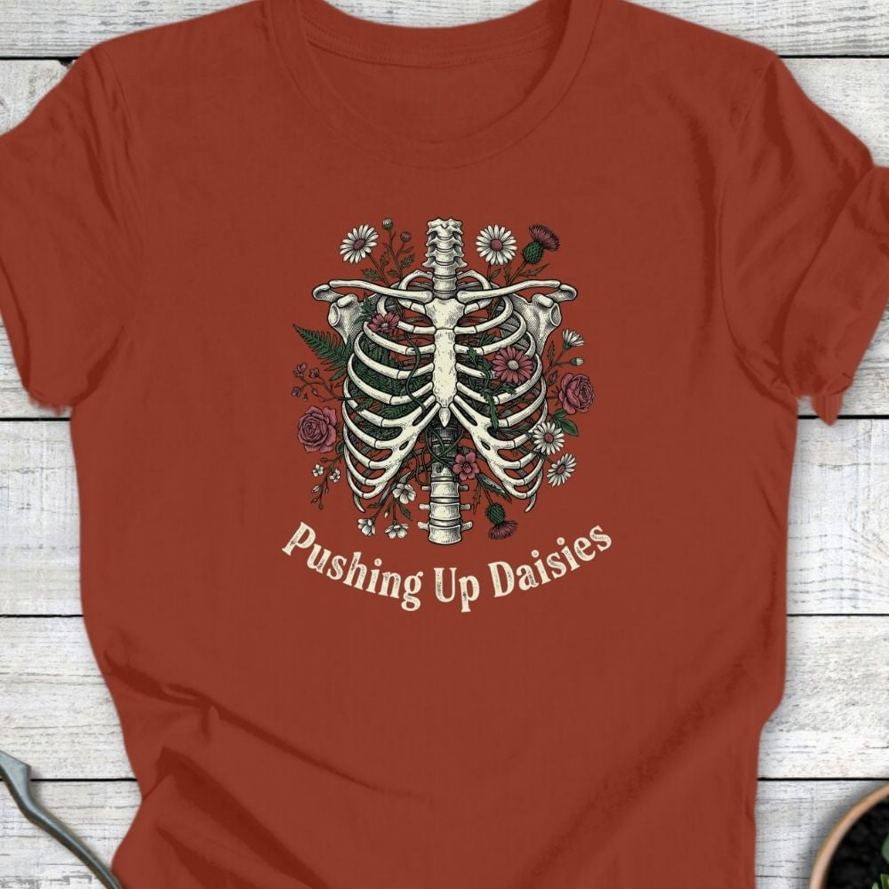 Printify T-Shirt Rust / S Pushing Up Daisies T-Shirt