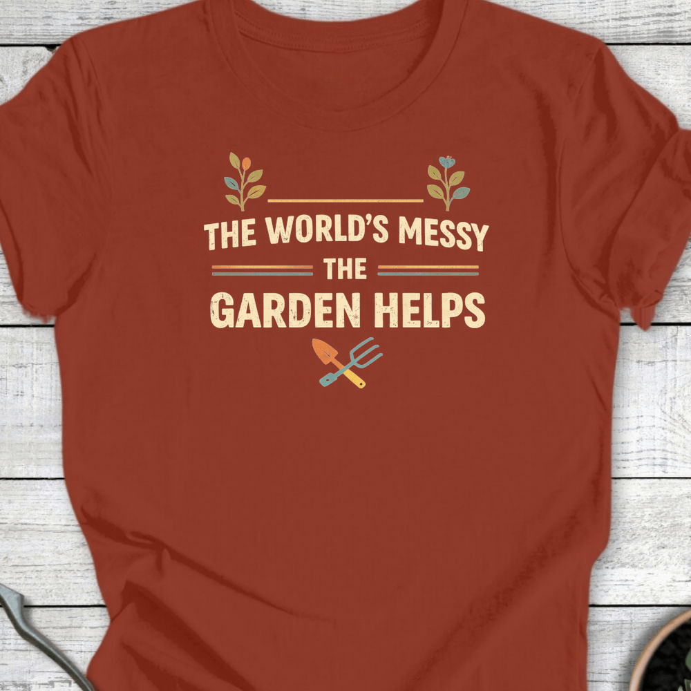 Printify T-Shirt Rust / S The World's Messy T-Shirt