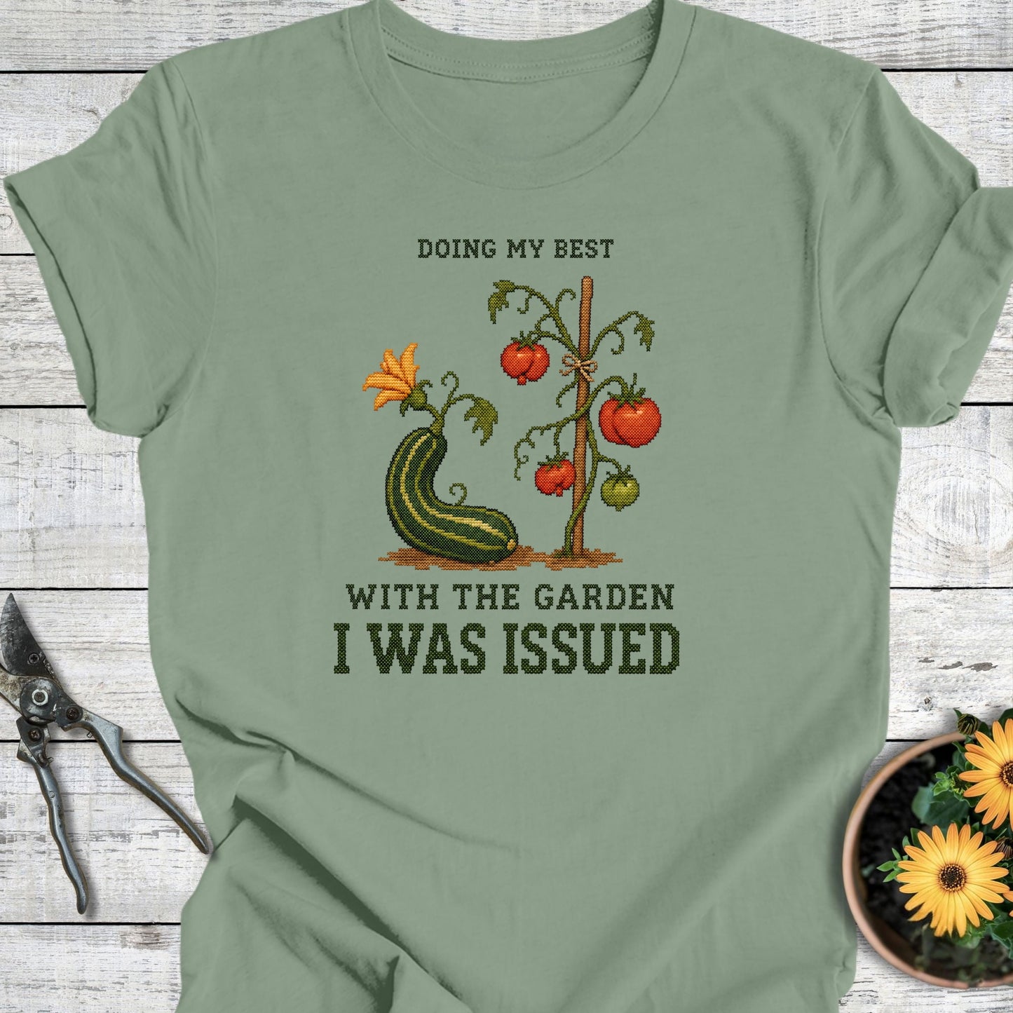 Printify T-Shirt Sage / S Doing My Best T-Shirt