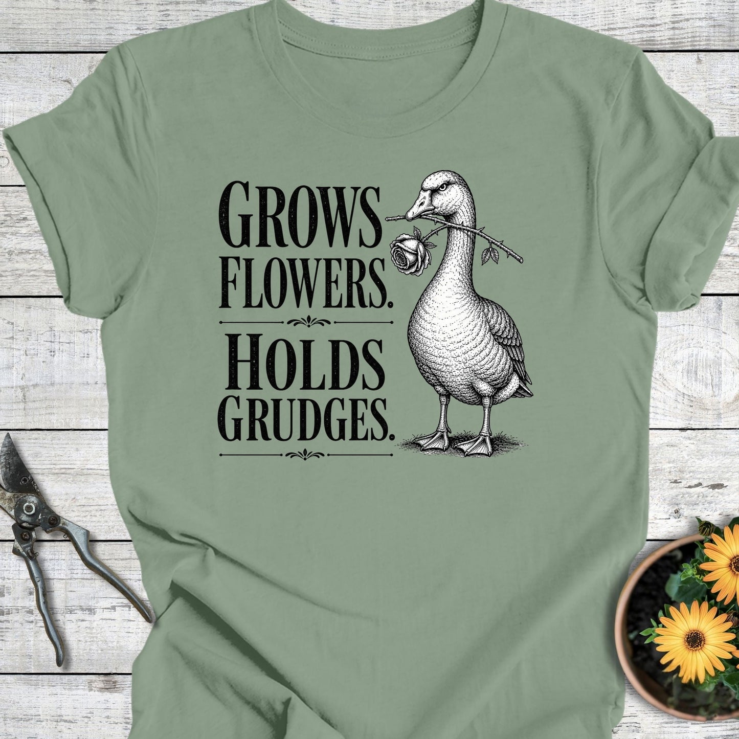 Printify T-Shirt Sage / S Hold Grudges T-Shirt