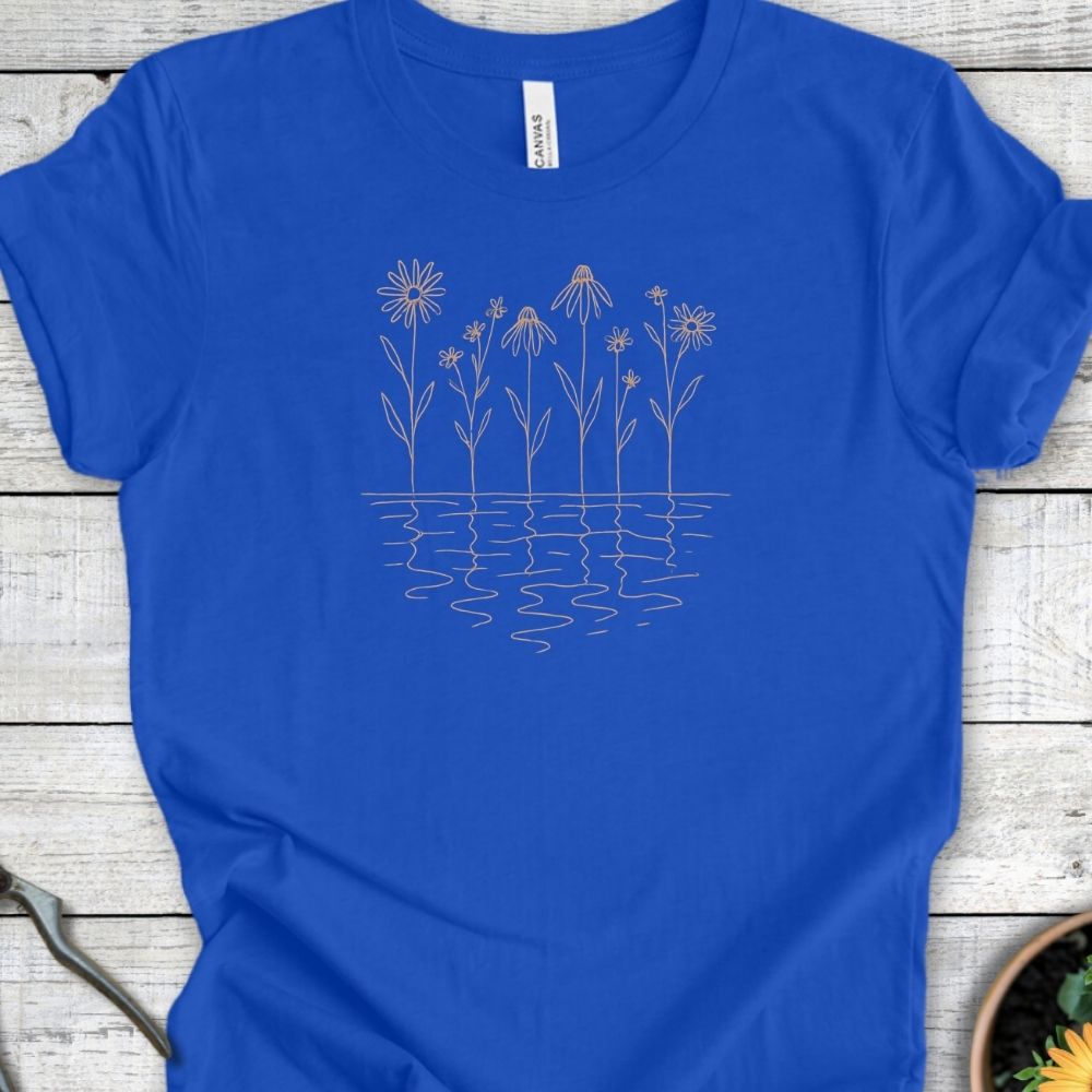 Printify T-Shirt True Royal / S Wildflower Reflections T-Shirt