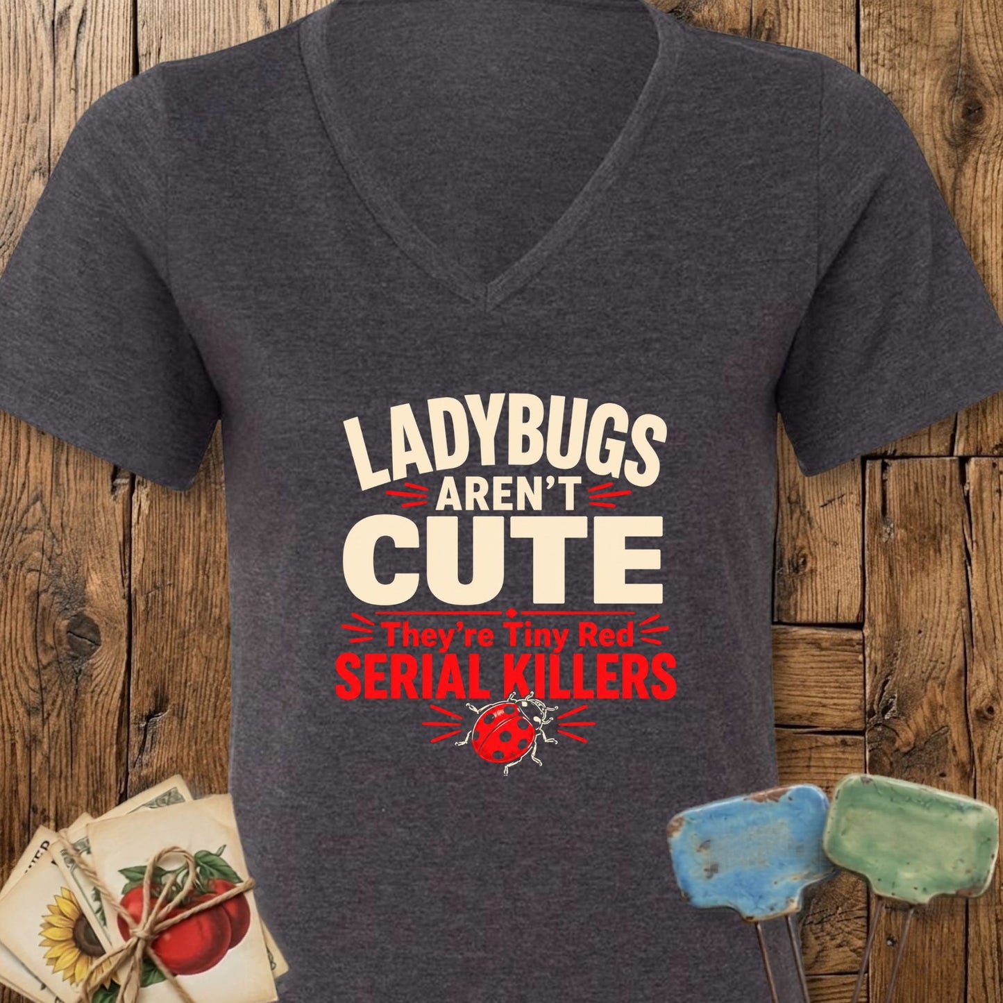 Ladybugs V-Neck