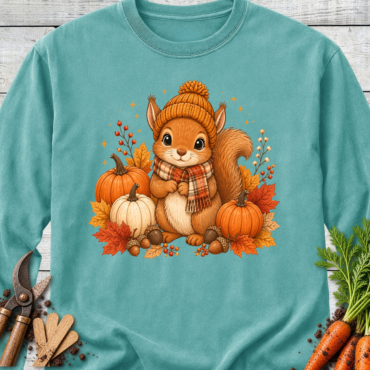Fall Squirrel Long Sleeve