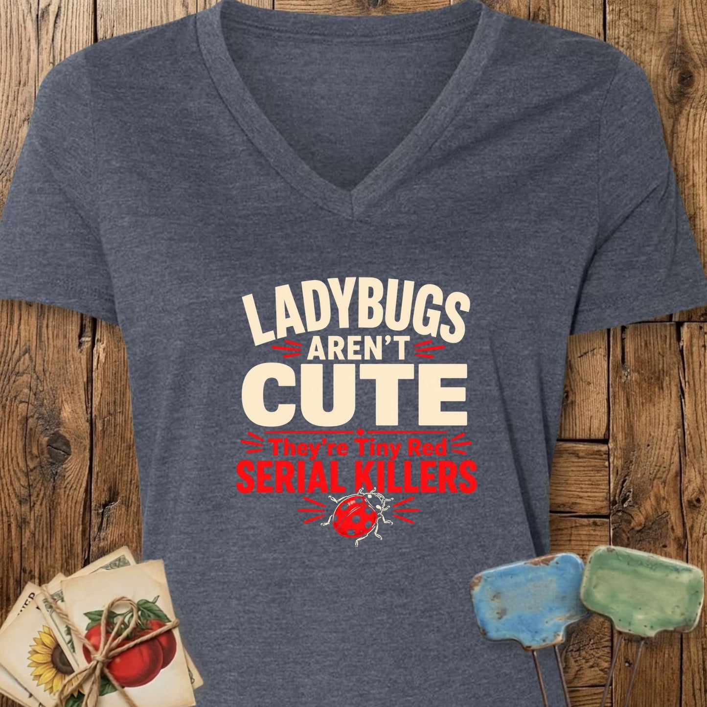 Ladybugs V-Neck