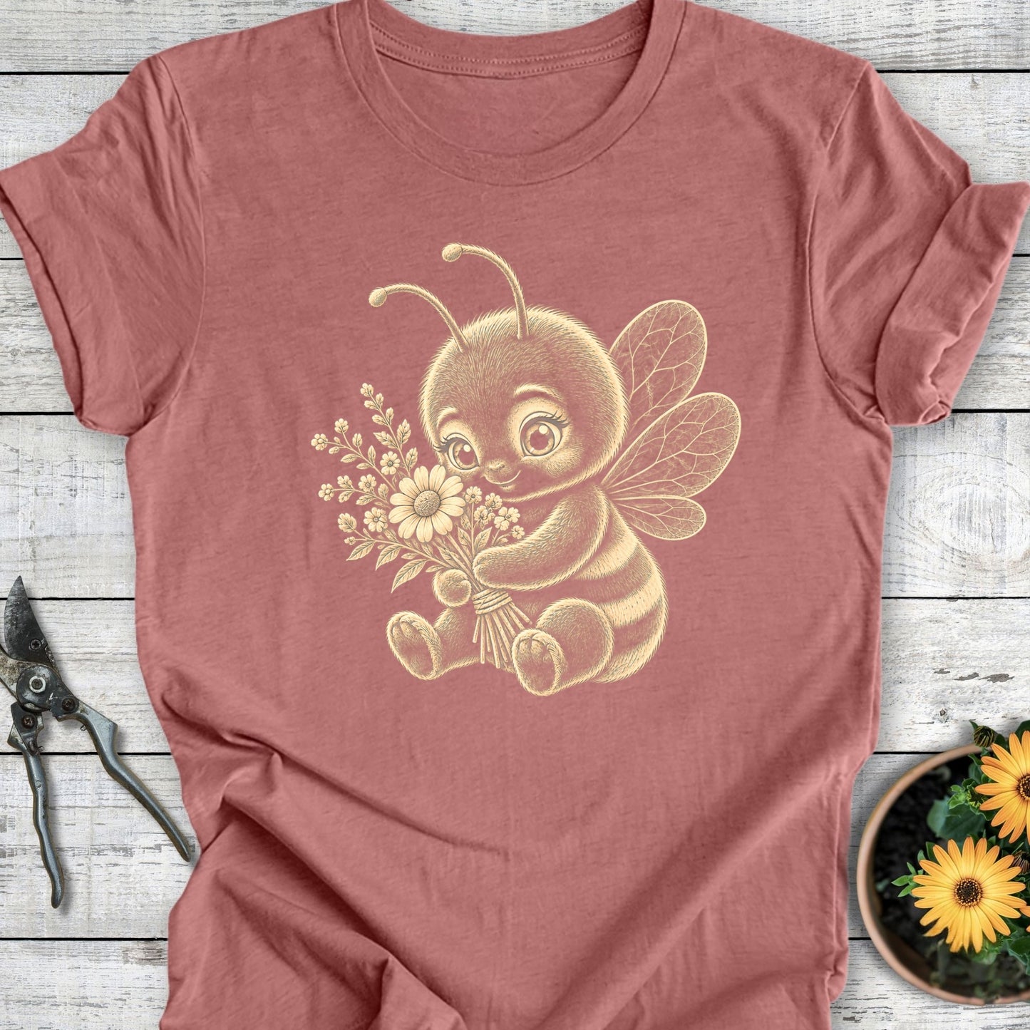 Bee with Flowers T-Shirt