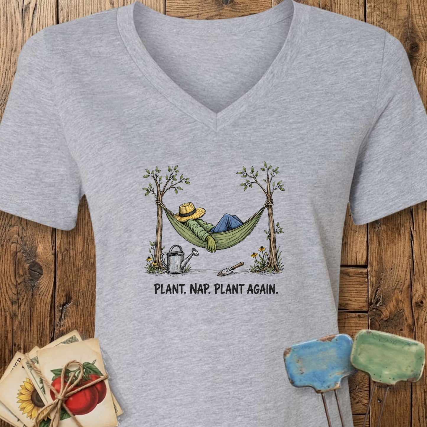 Plant Nap V-Neck