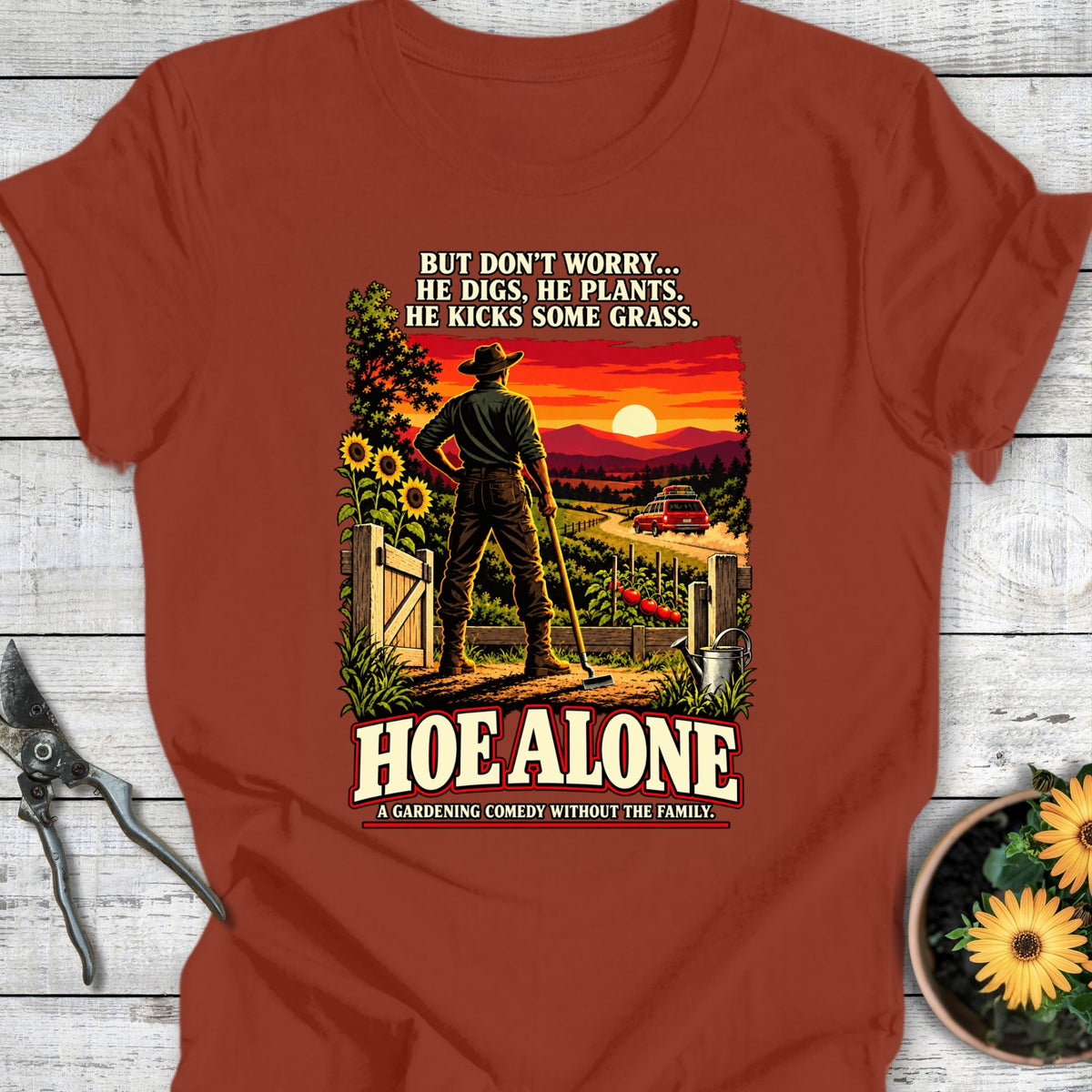 Hoe Alone (Male) T-Shirt