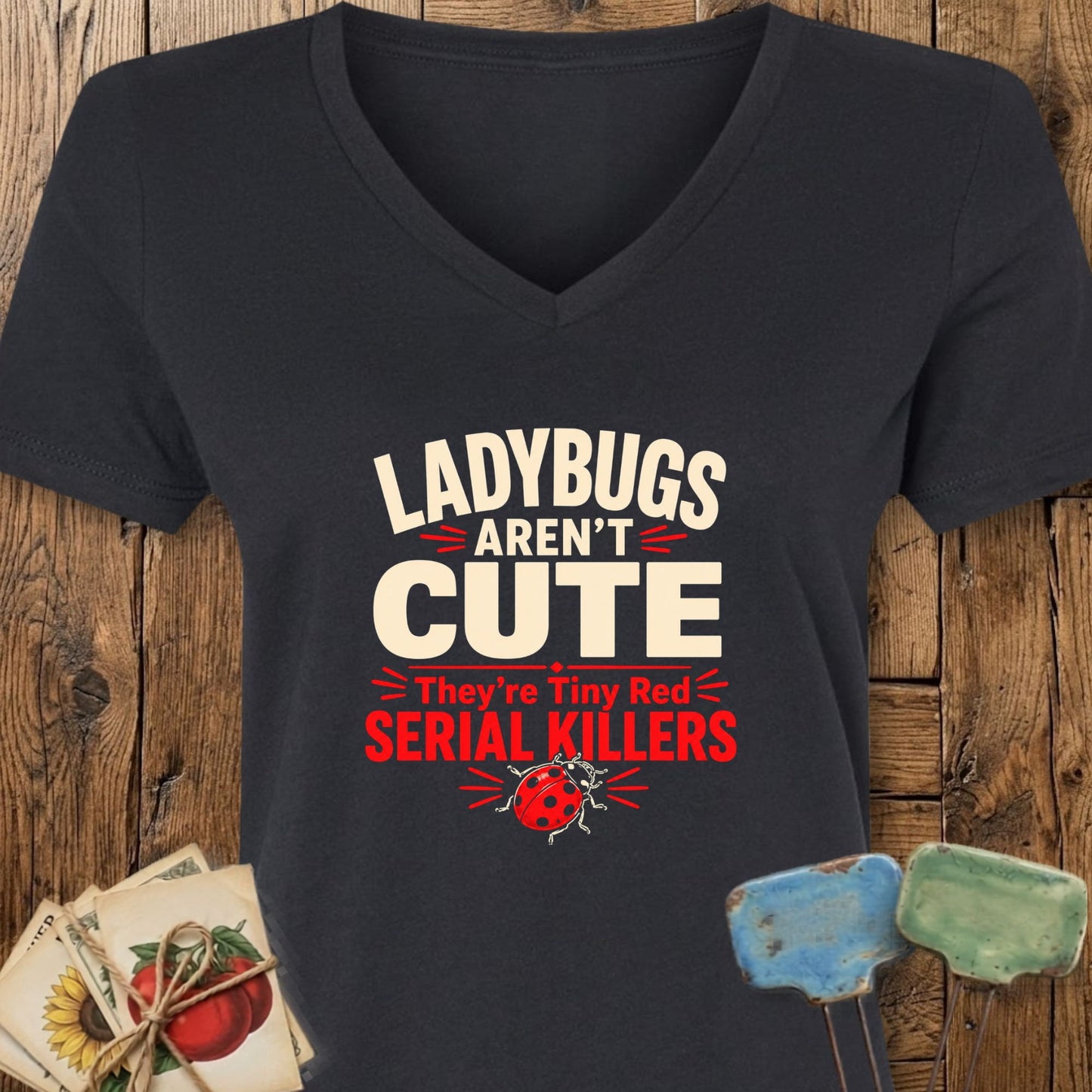 Ladybugs V-Neck