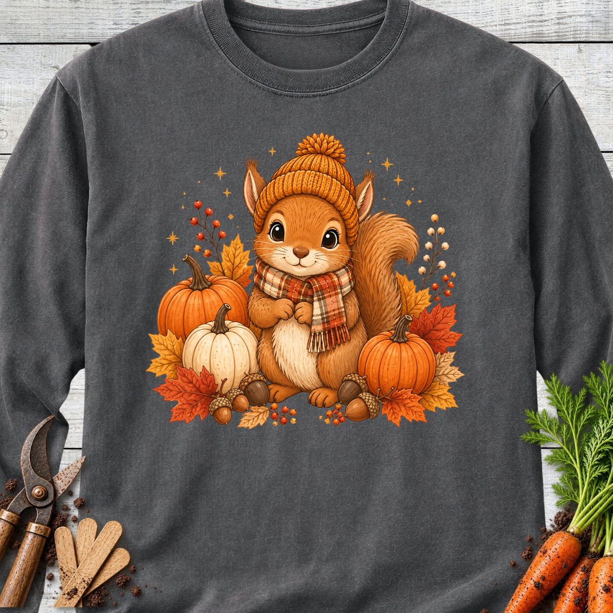 Fall Squirrel Long Sleeve