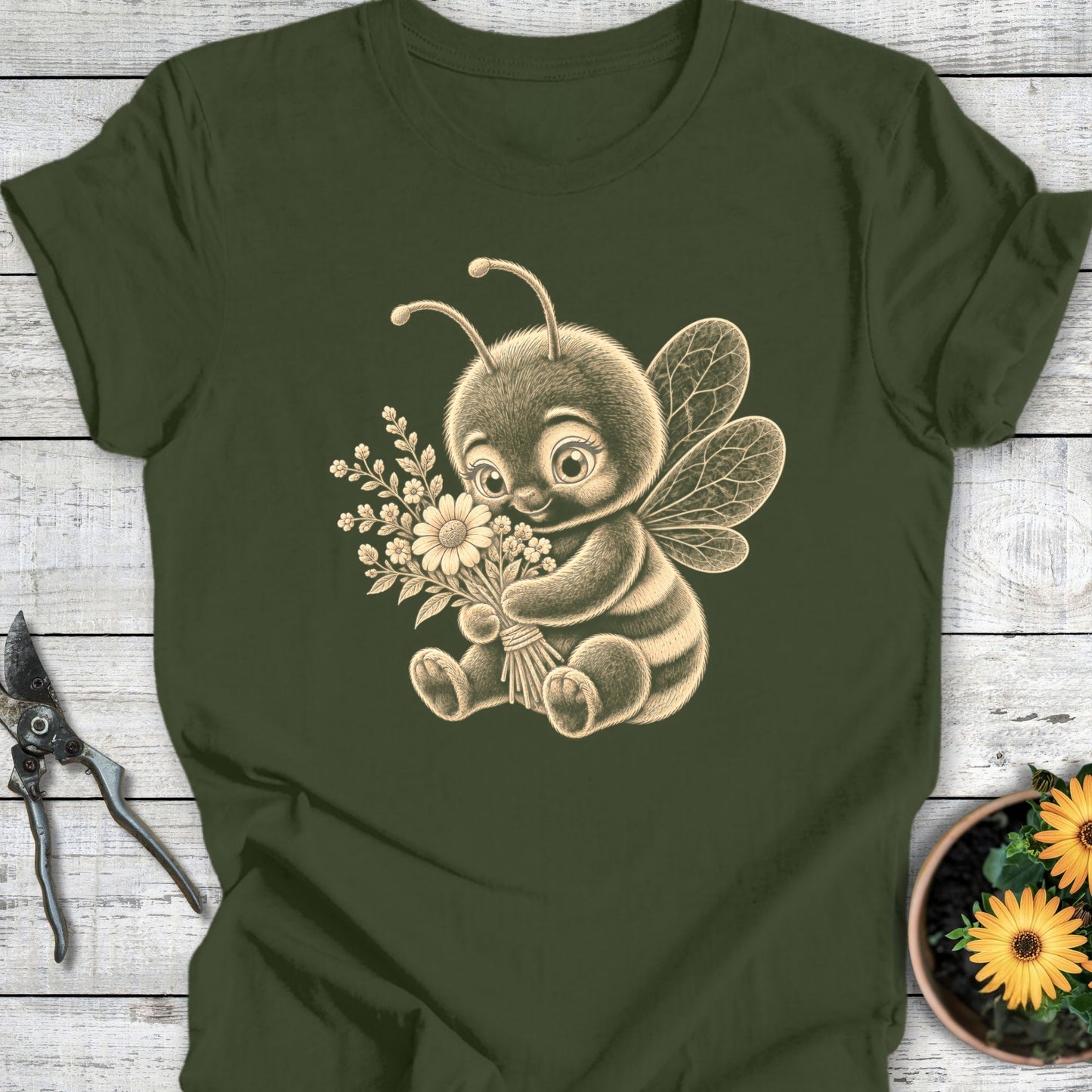 Bee with Flowers T-Shirt
