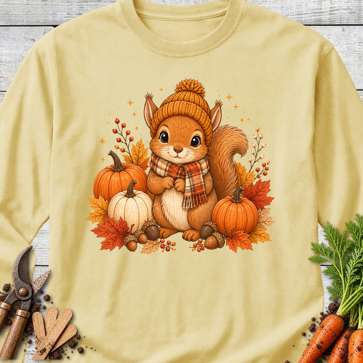 Fall Squirrel Long Sleeve
