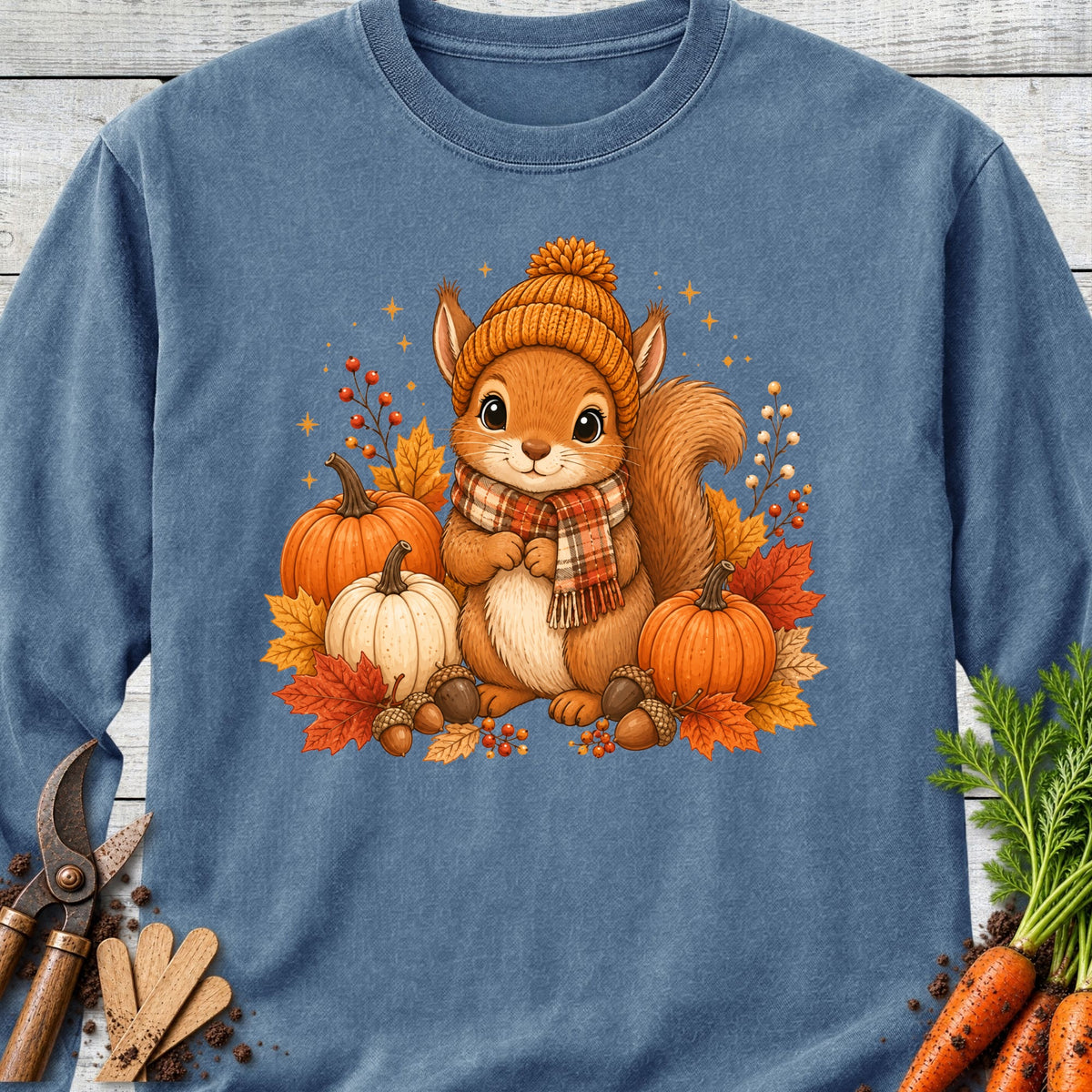 Fall Squirrel Long Sleeve