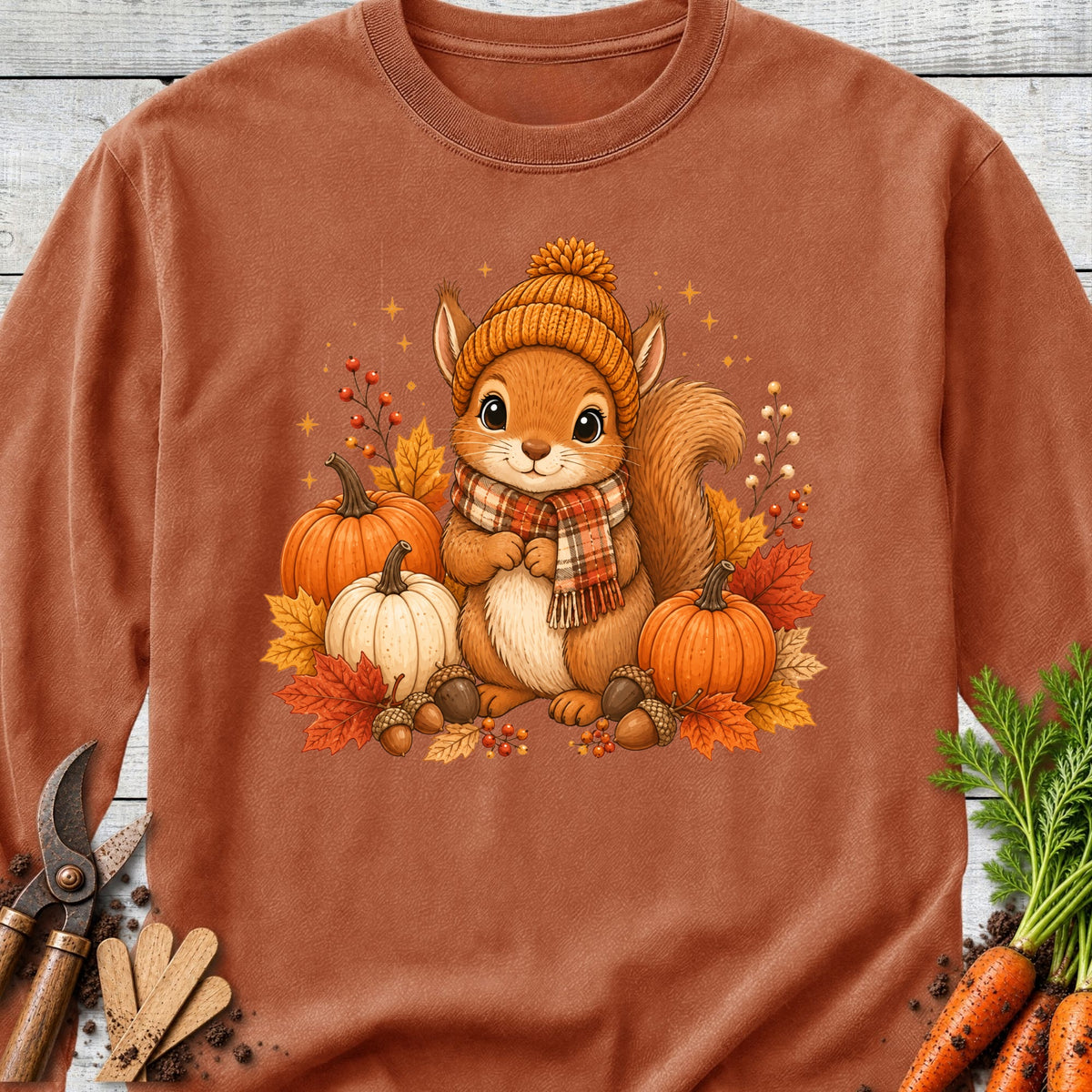 Fall Squirrel Long Sleeve