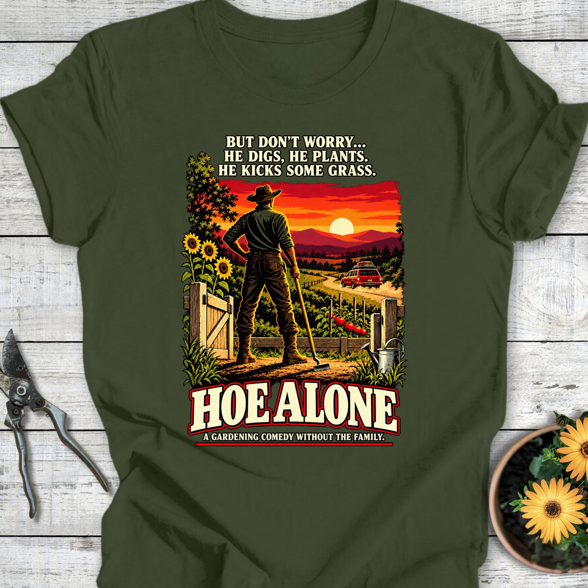 Hoe Alone (Male) T-Shirt
