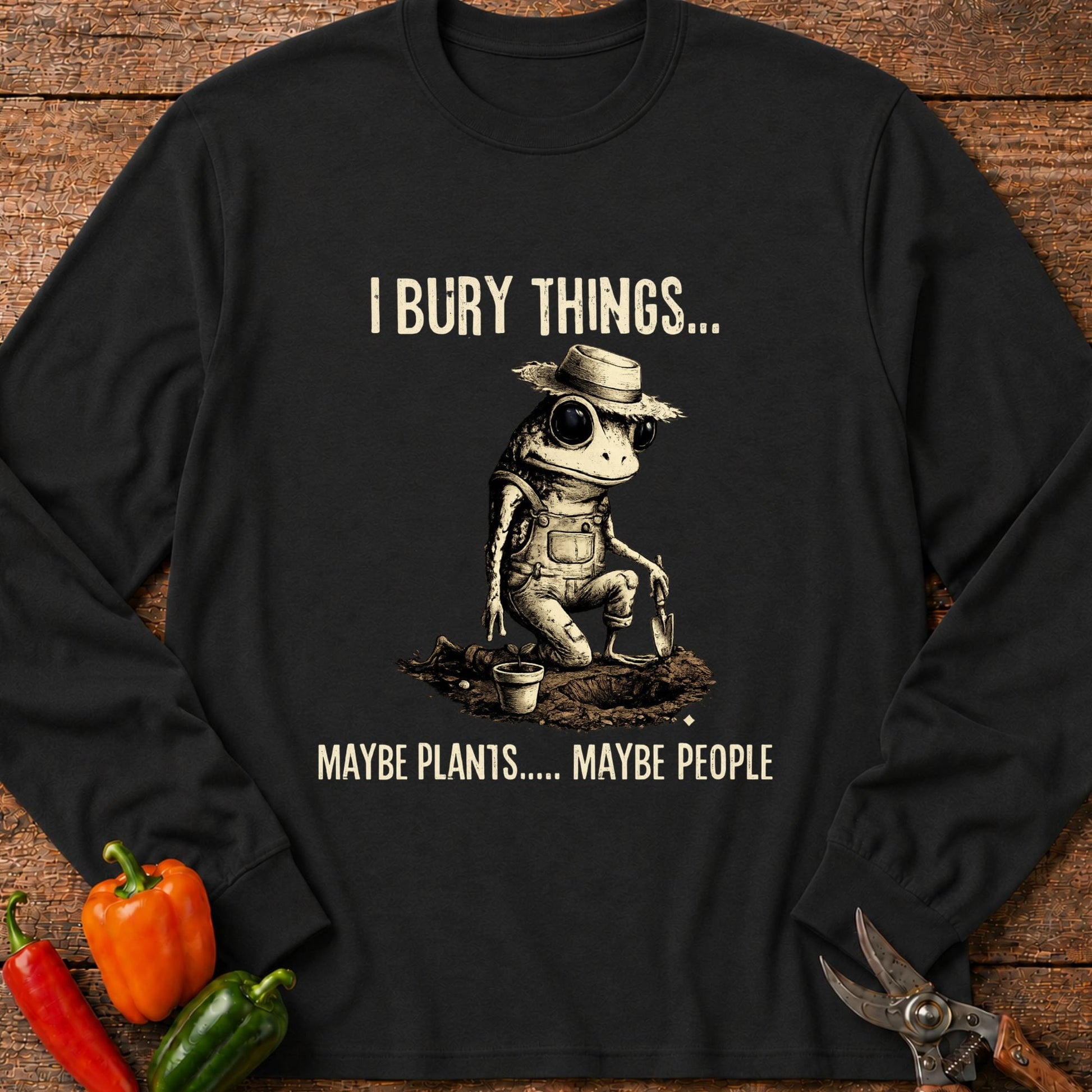 Printify Long Sleeve Black / S Bury Things Long Sleeve