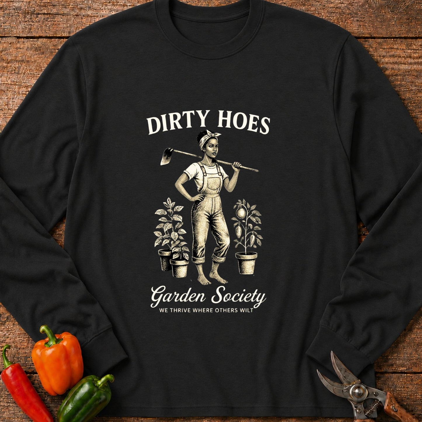 Printify Long Sleeve Black / S Dirty Hoes Melanin Edition Long Sleeve