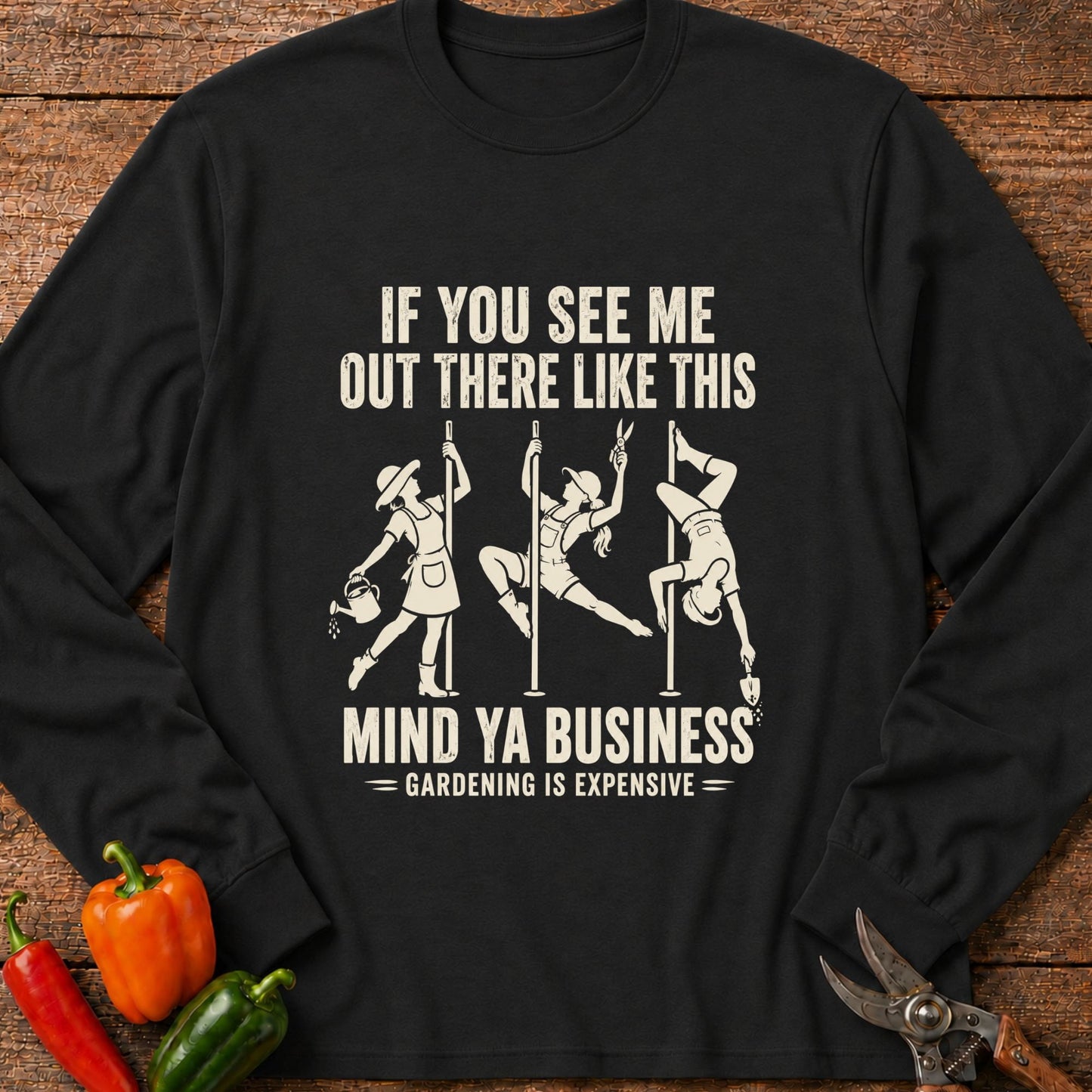 Printify Long Sleeve Black / S Gardening is Expensive Long Sleeve