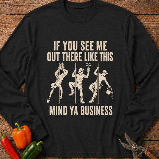 Printify Long Sleeve Black / S Gardening is Expensive (Male) Long Sleeve