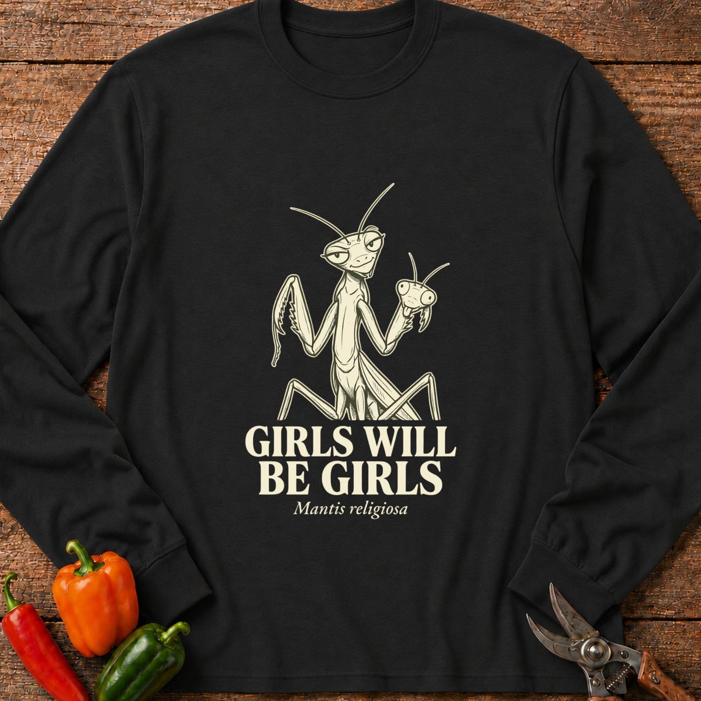 Printify Long Sleeve Black / S Girls Long Sleeve