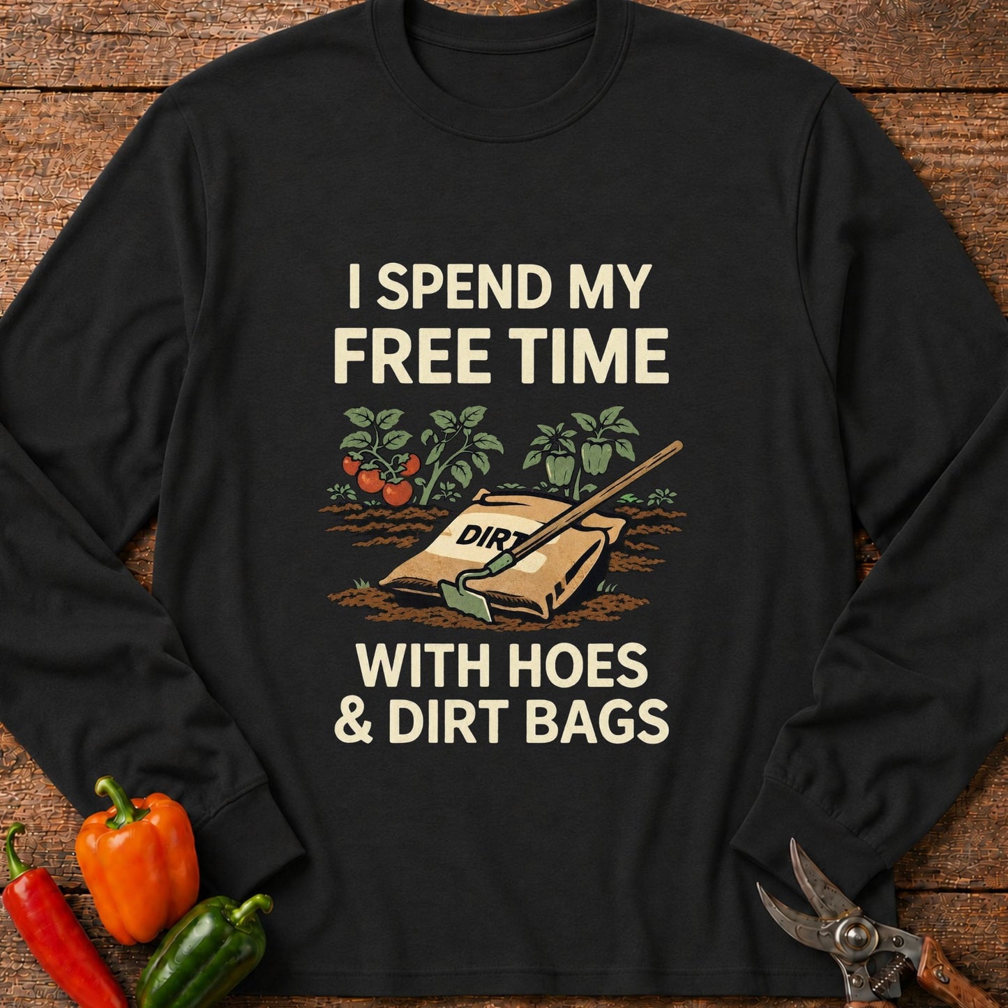 Printify Long Sleeve Black / S Hoes & Dirt Bags III Long Sleeve