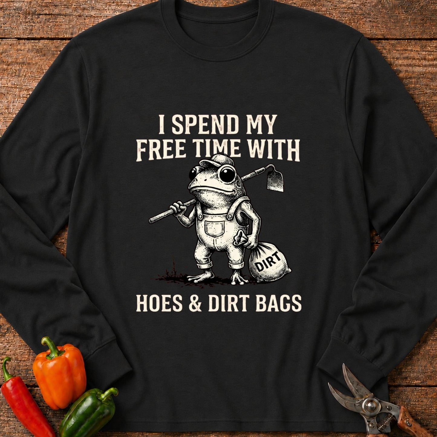 Printify Long Sleeve Black / S Hoes & Dirt Bags Long Sleeve