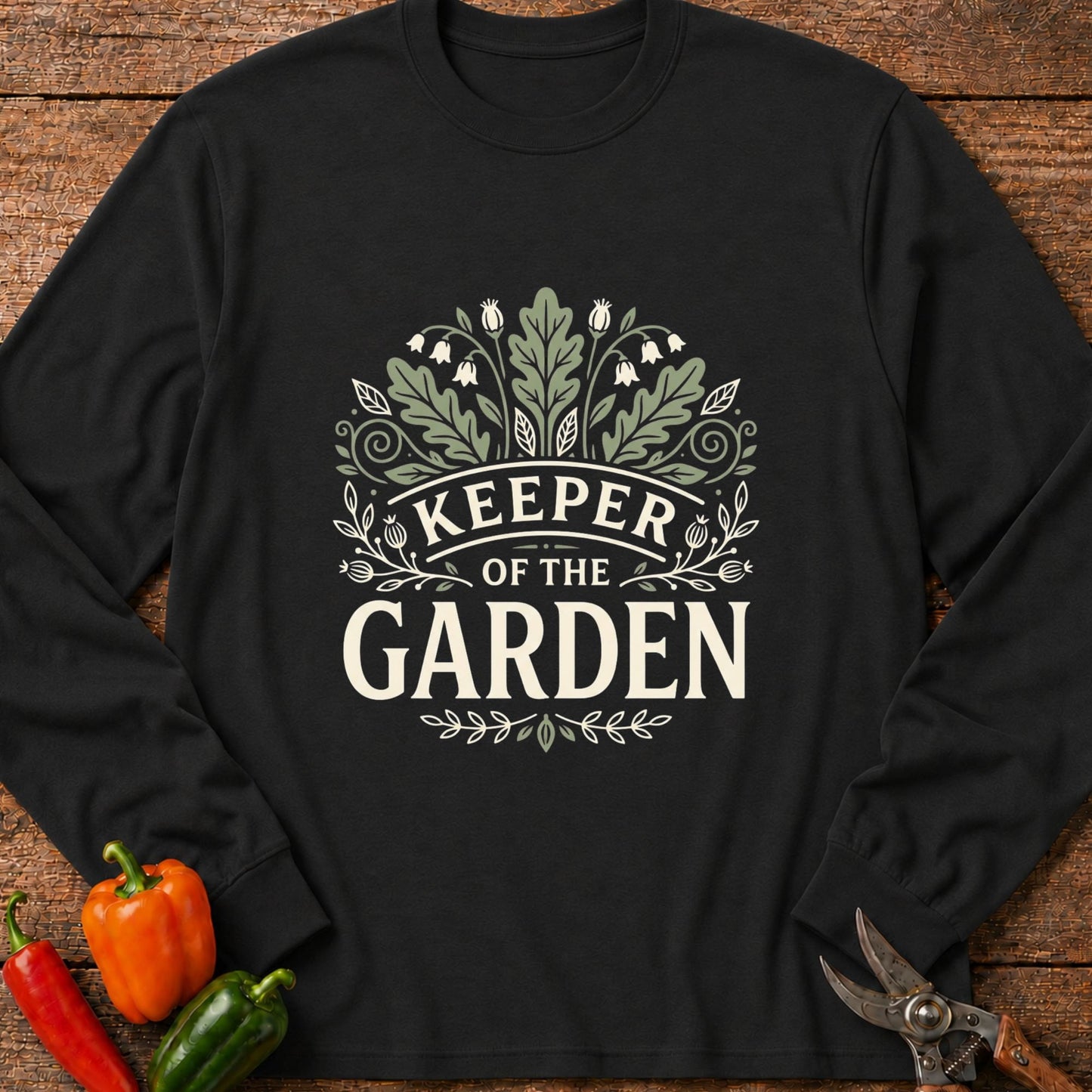 Printify Long Sleeve Black / S Keeper of the Garden Long Sleeve (2)