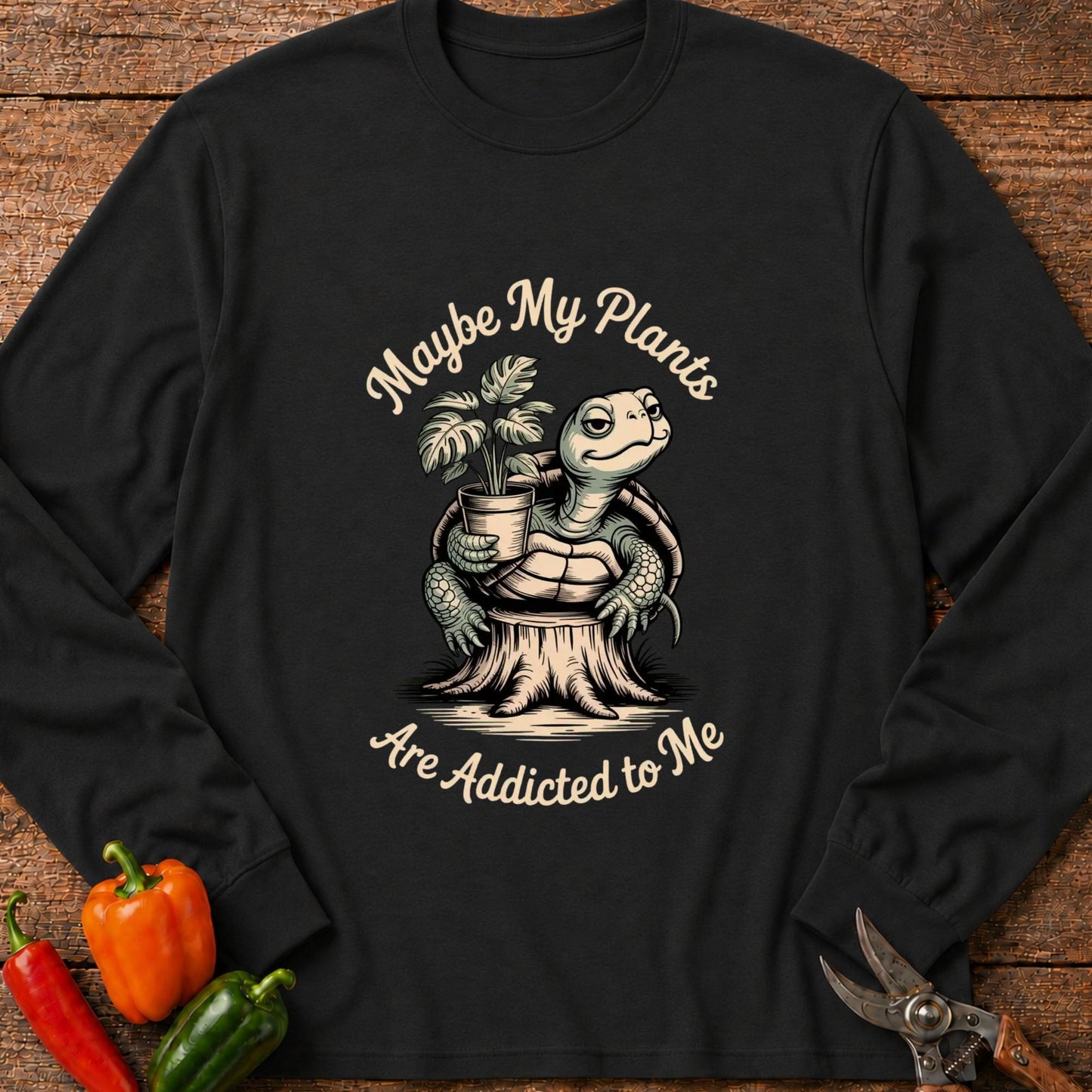 Printify Long Sleeve Black / S Maybe My Plant Long Sleeve