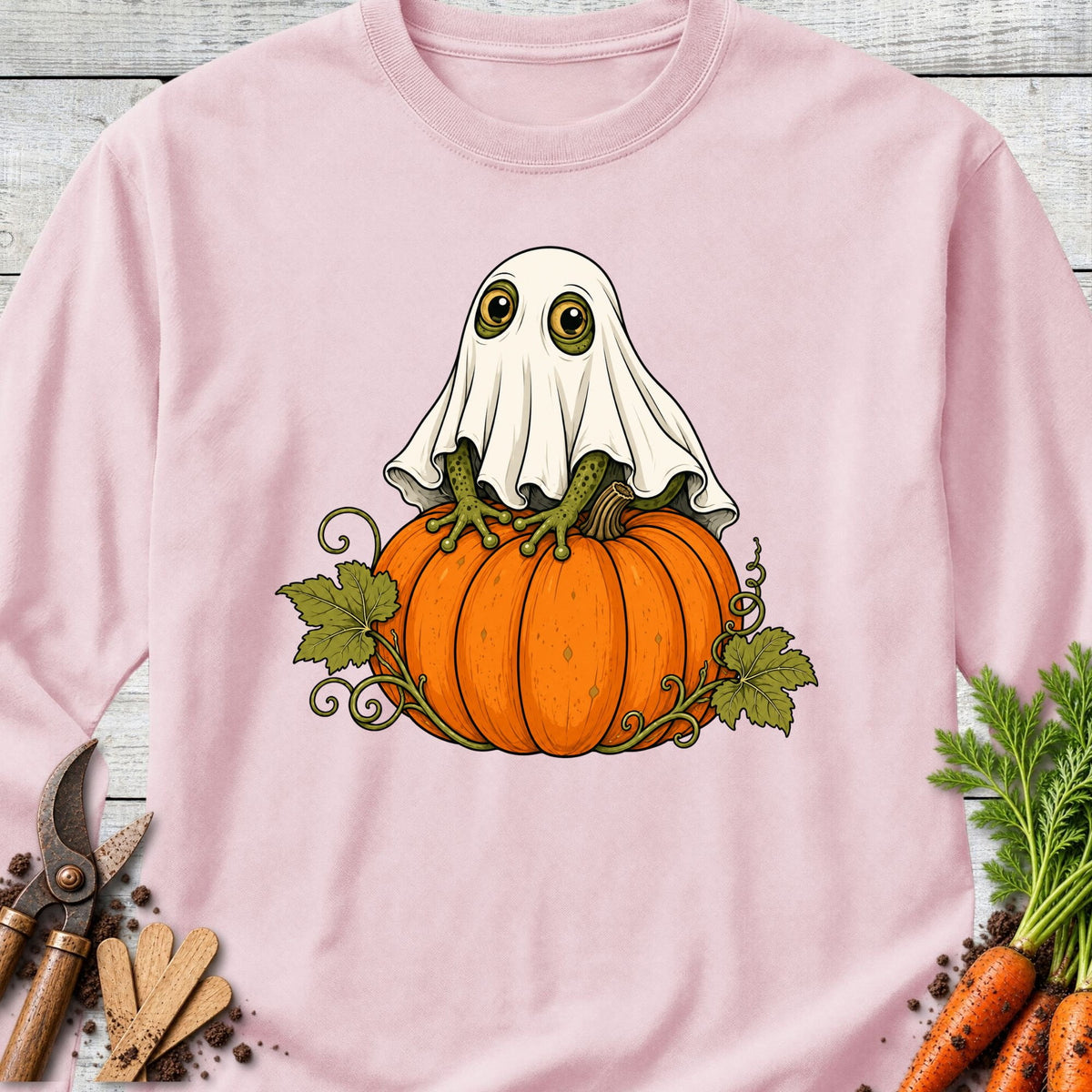 Printify Long Sleeve Blossom / S Garden Ghost Long Sleeve