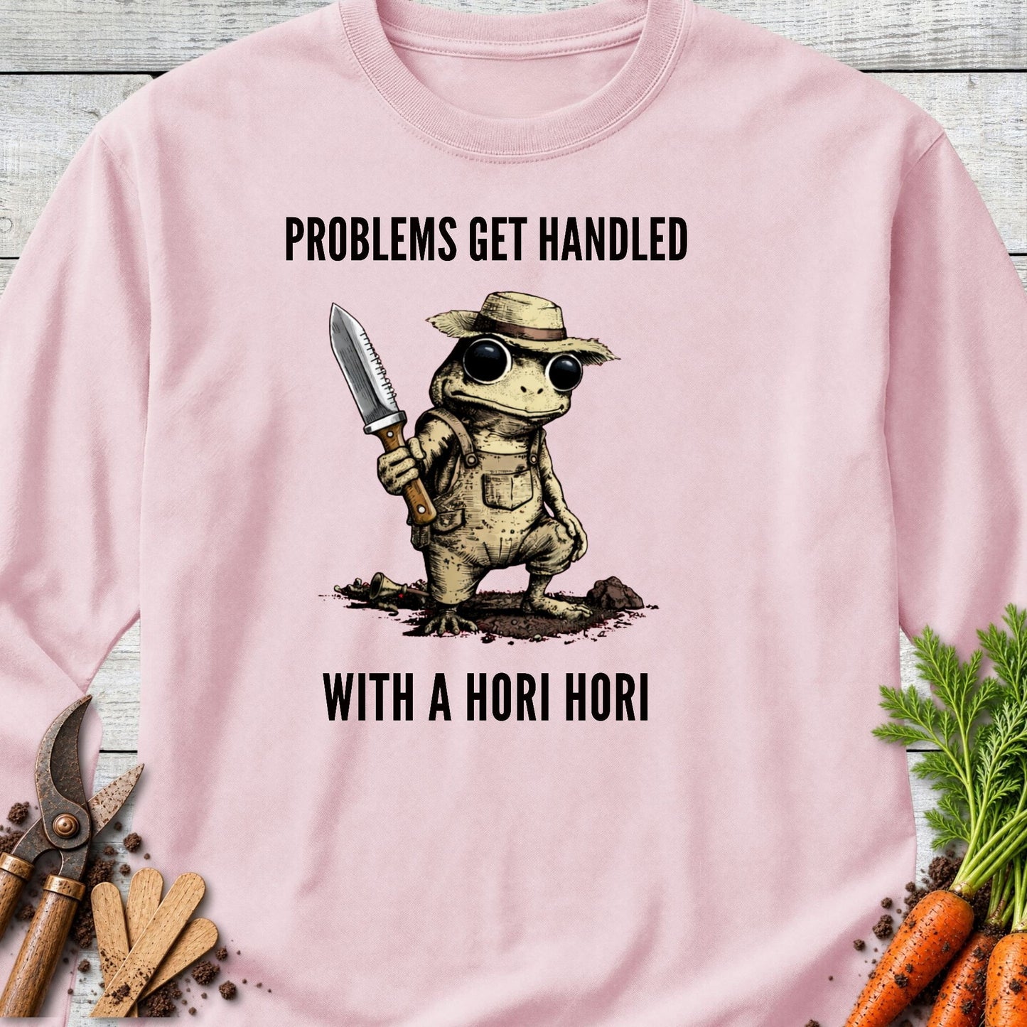 Printify Long Sleeve Blossom / S Problems Get Handled Long Sleeve
