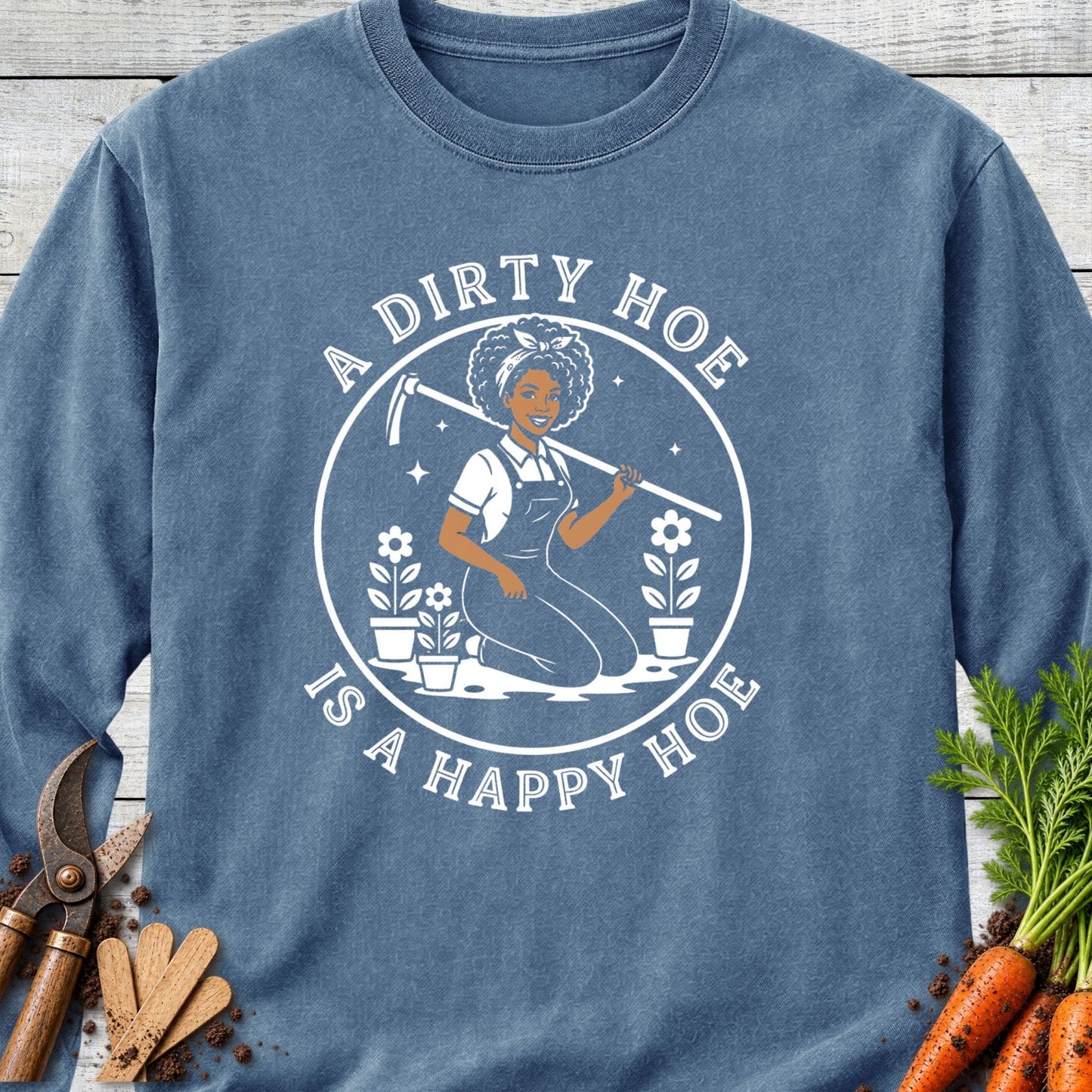 Printify Long Sleeve Blue Jean / S Happy Hoe Melanin Edition Long Sleeve