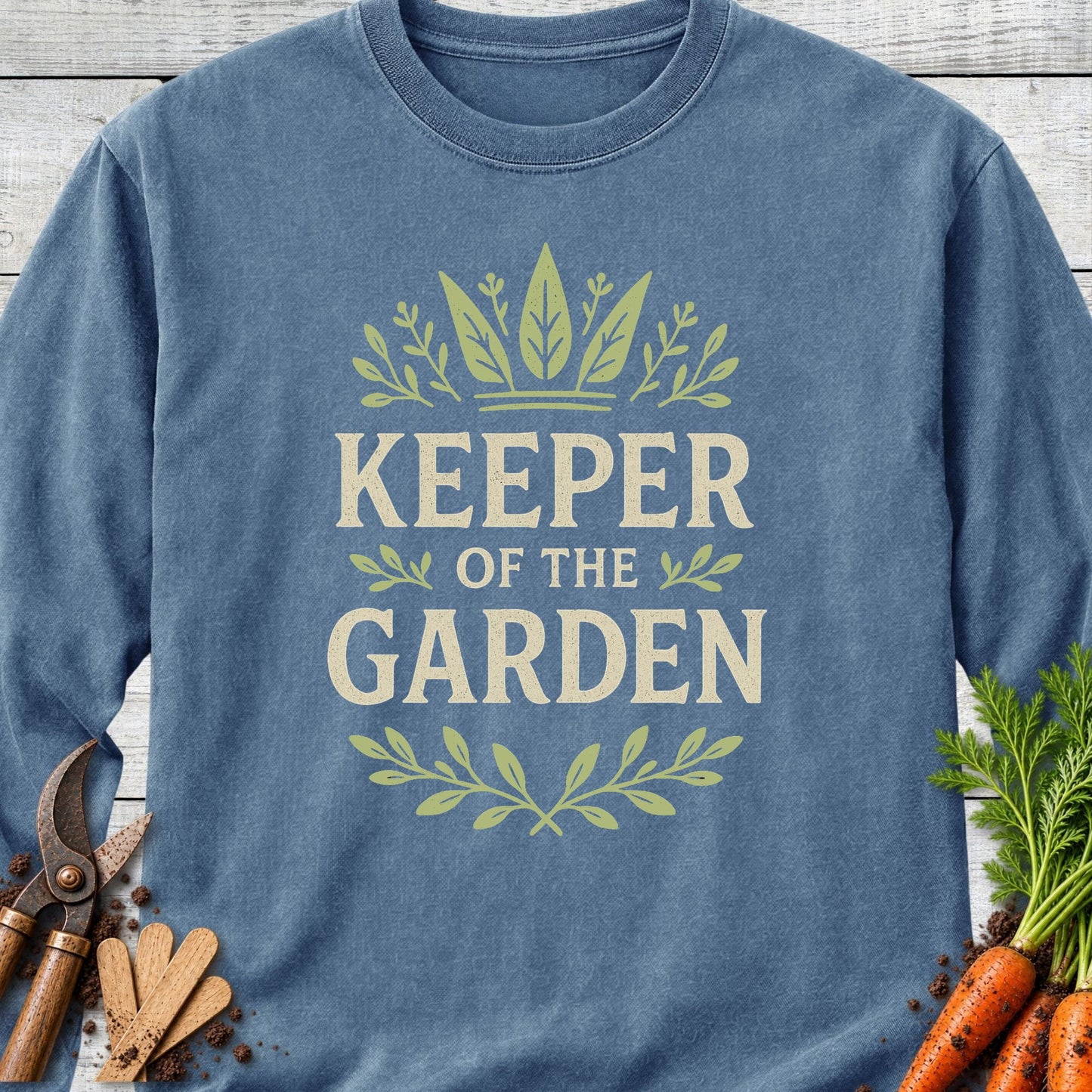 Printify Long Sleeve Blue Jean / S Keeper of the Garden Long Sleeve