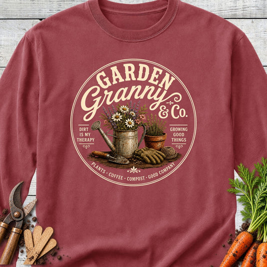 Printify Long Sleeve Brick / S Garden Granny Long Sleeve