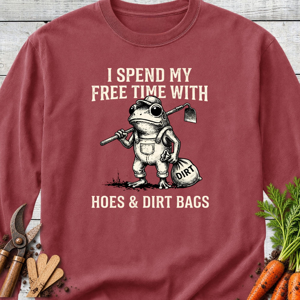 Printify Long Sleeve Brick / S Hoes & Dirt Bags Long Sleeve