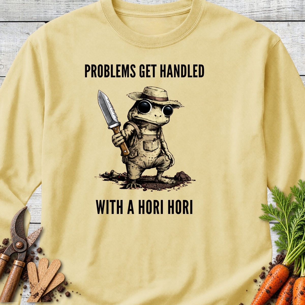 Printify Long Sleeve Butter / S Problems Get Handled Long Sleeve