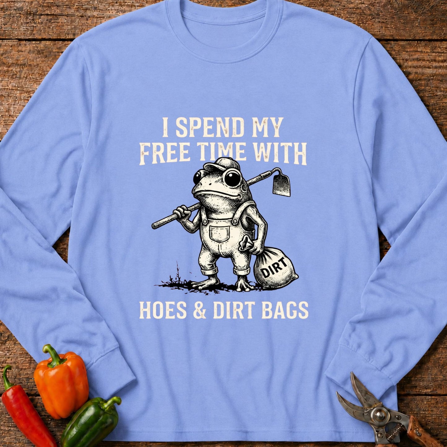 Printify Long Sleeve Carolina Blue / S Hoes & Dirt Bags Long Sleeve