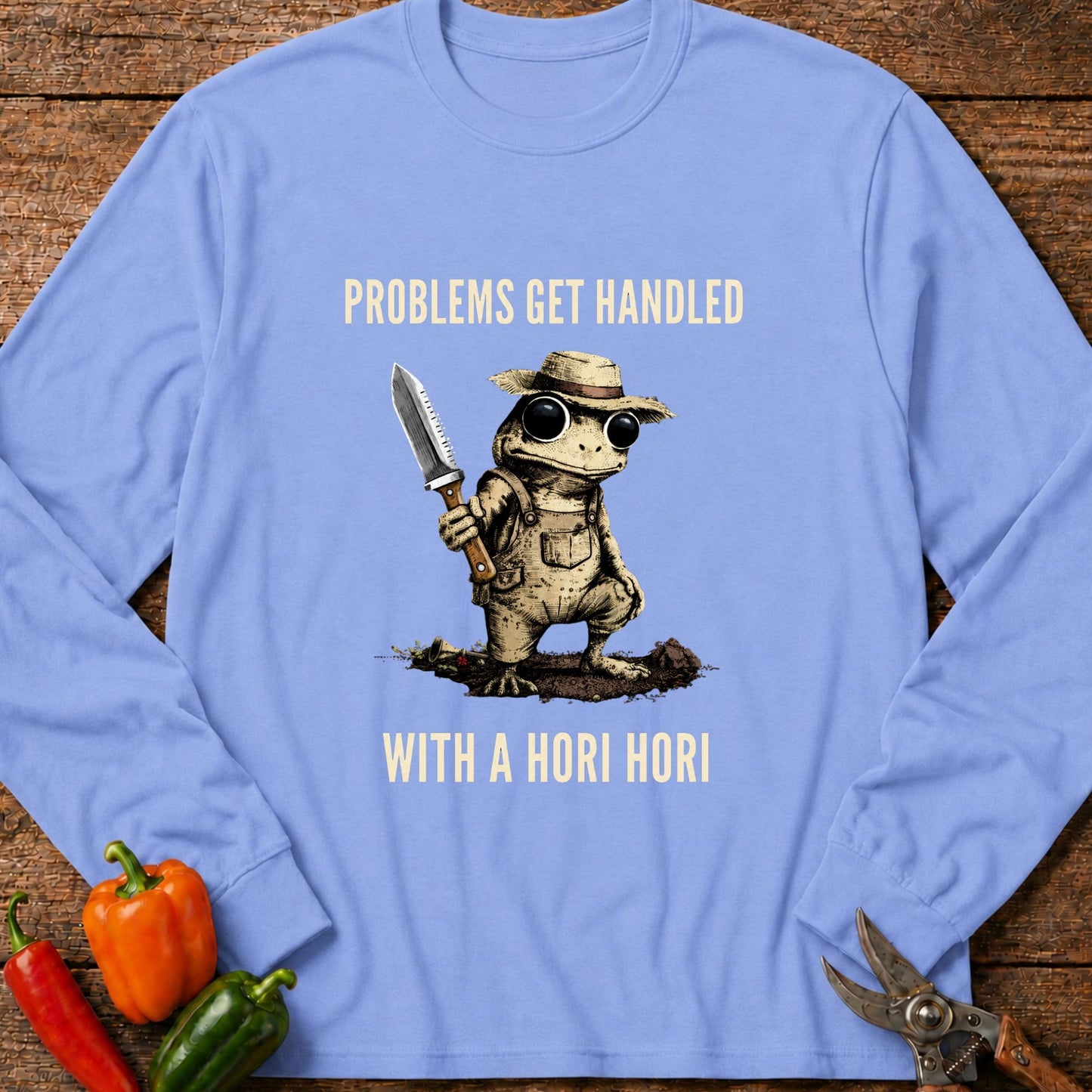 Printify Long Sleeve Carolina Blue / S Problems Get Handled Long Sleeve