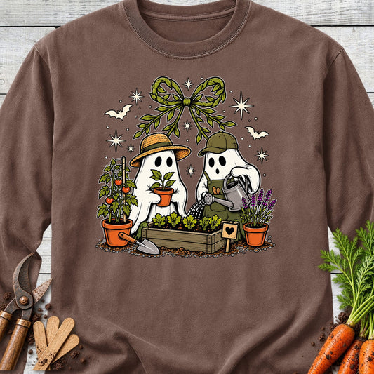 Printify Long Sleeve Espresso / S Ghost Gardener Long Sleeve