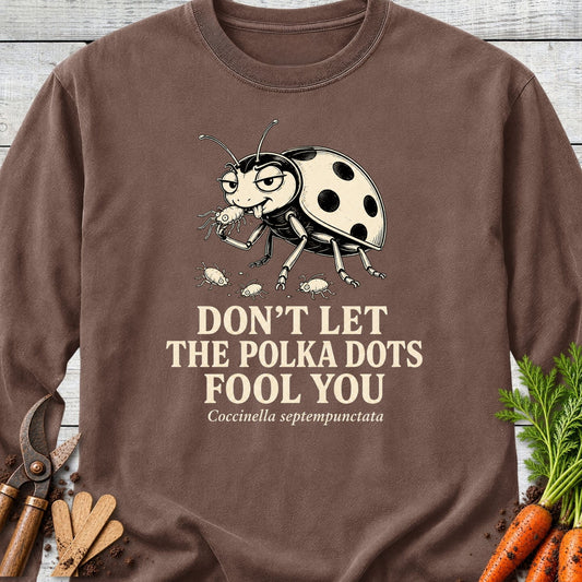 Printify Long Sleeve Espresso / S Polka Dots Long Sleeve