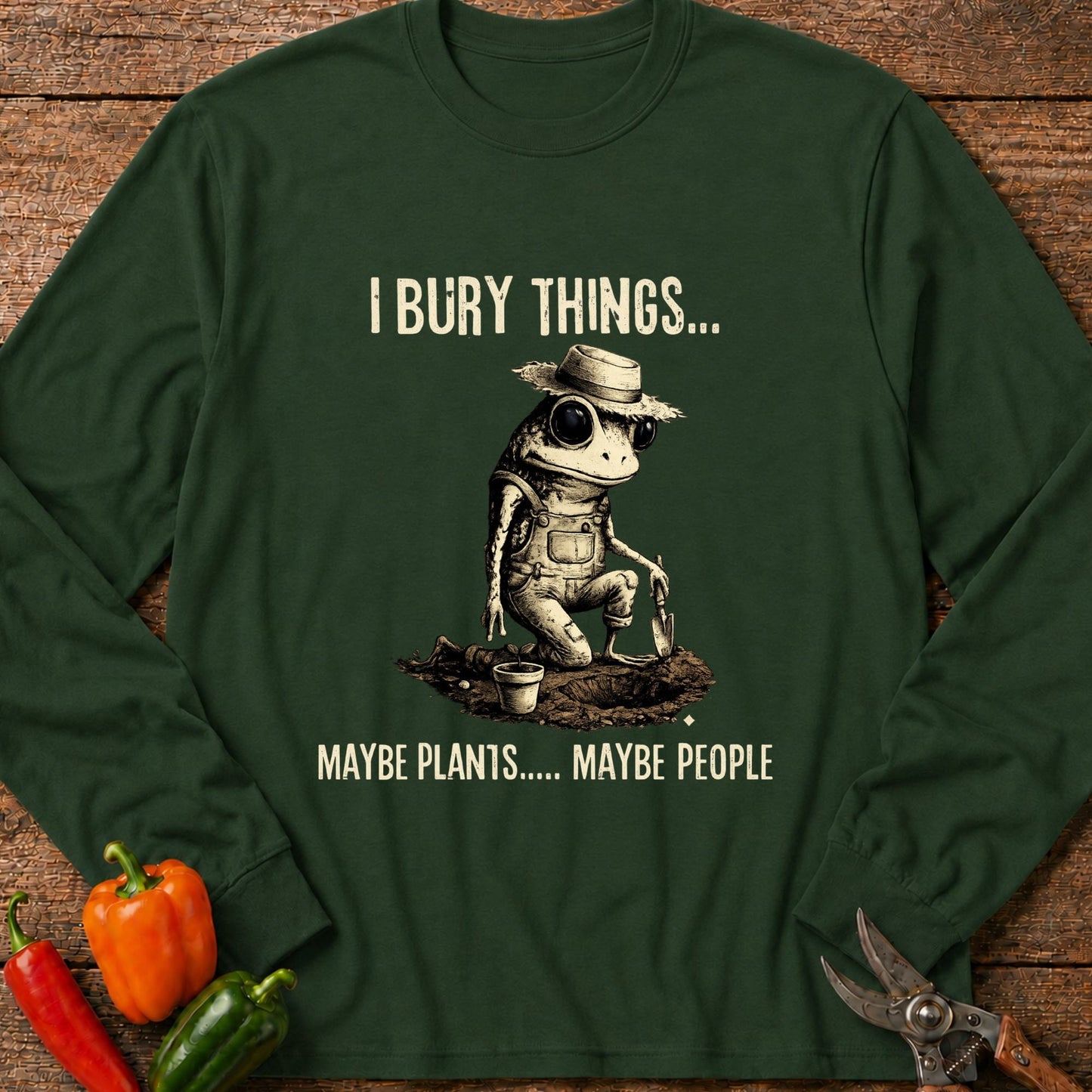 Printify Long Sleeve Forest Green / S Bury Things Long Sleeve