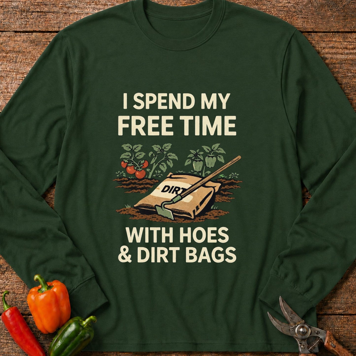 Printify Long Sleeve Forest Green / S Hoes & Dirt Bags III Long Sleeve