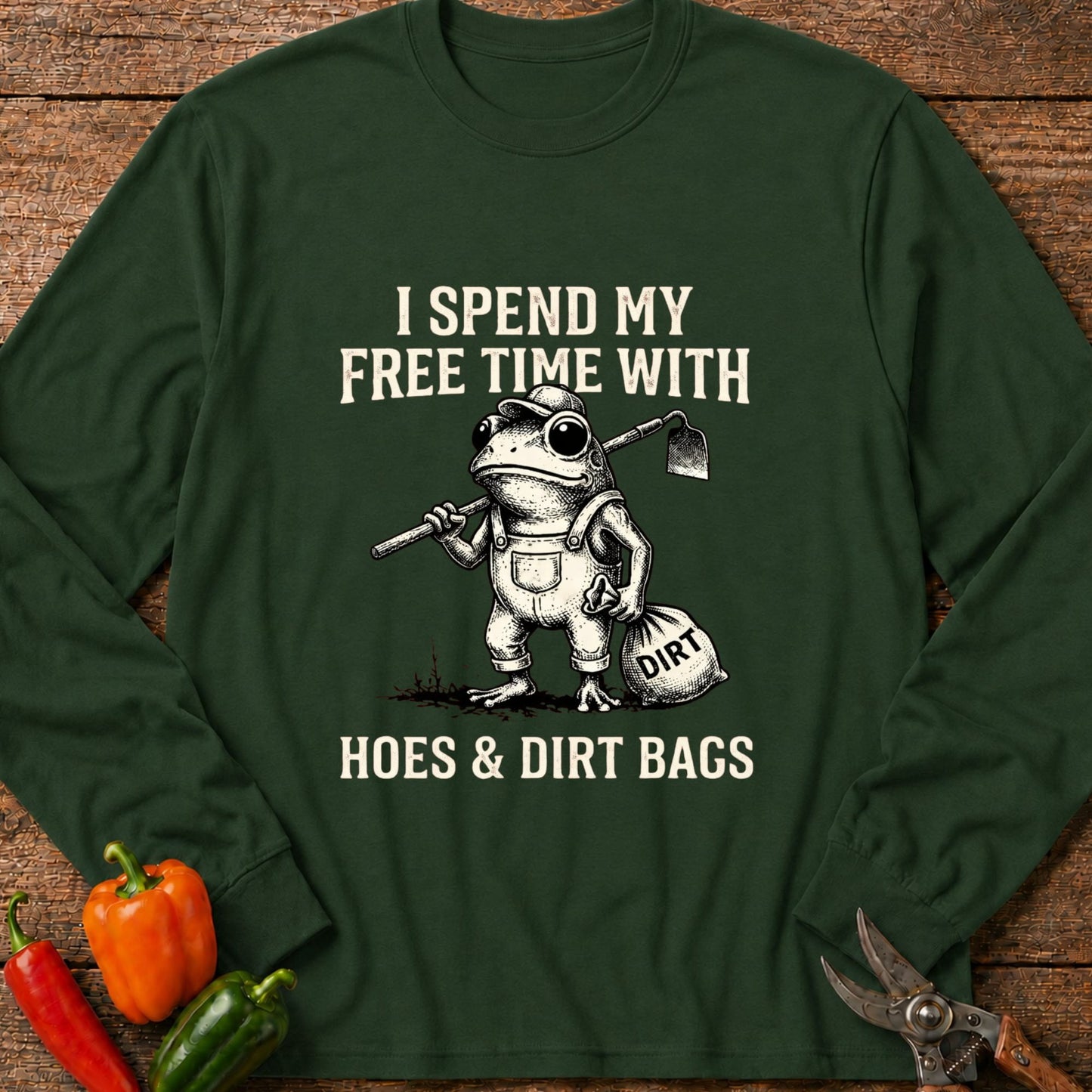 Printify Long Sleeve Forest Green / S Hoes & Dirt Bags Long Sleeve