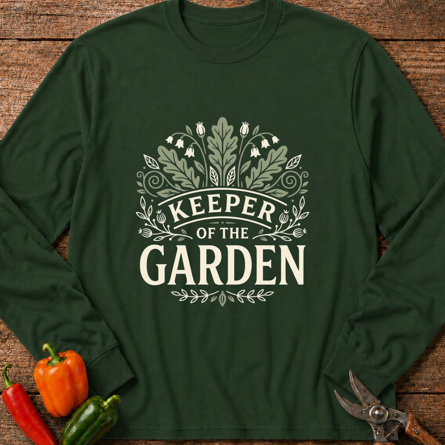 Printify Long Sleeve Forest Green / S Keeper of the Garden Long Sleeve (2)
