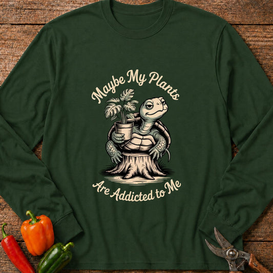 Printify Long Sleeve Forest Green / S Maybe My Plant Long Sleeve