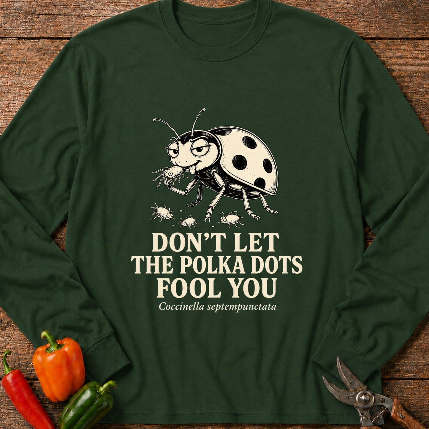 Printify Long Sleeve Forest Green / S Polka Dots Long Sleeve