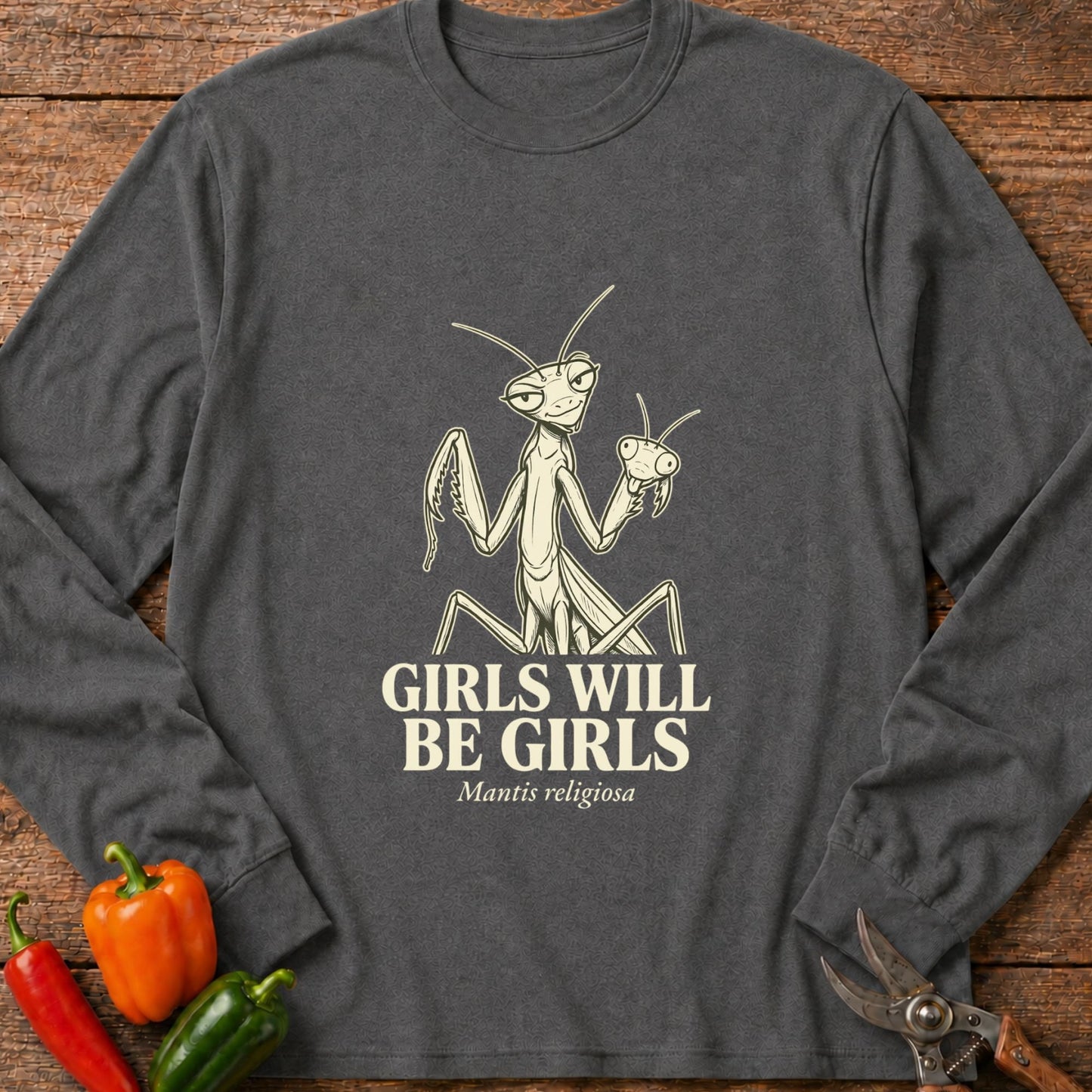 Printify Long Sleeve Graphite Heather / S Girls Long Sleeve
