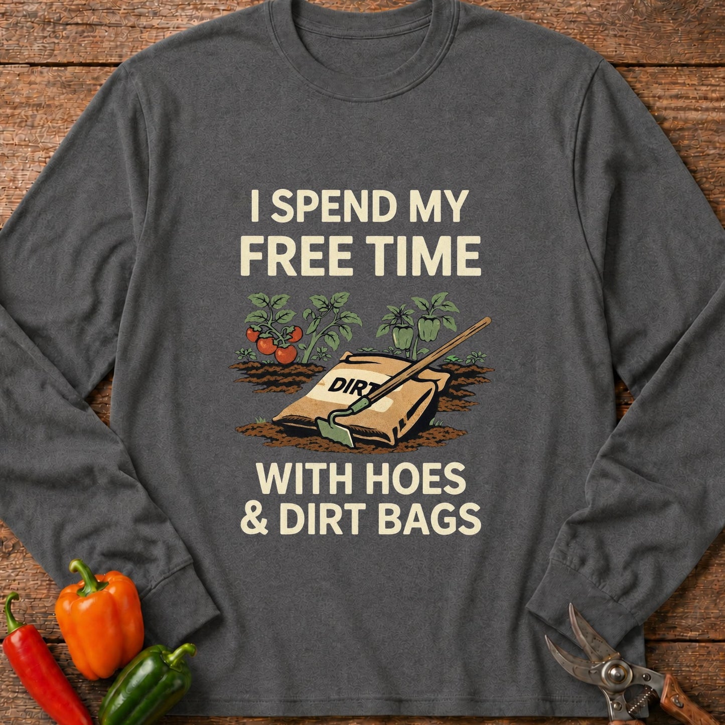 Printify Long Sleeve Graphite Heather / S Hoes & Dirt Bags III Long Sleeve